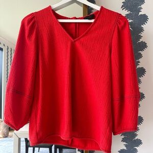 Anthropologie Pilcro Current Air Red top- SMALL